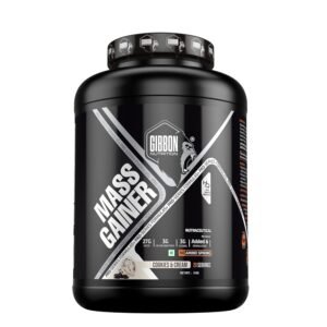 Gibbon Nitric Lean Mass Gainer with Testosterone (3 Kg, Cream Cookies) Powder, Supplement For Men & Women