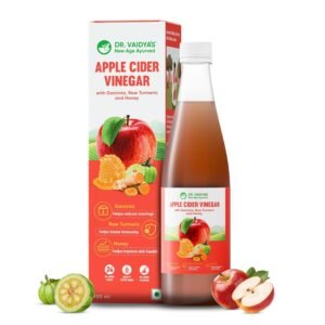 Dr. Vaidya’s Apple Cider Vinegar | No Added Sugar| With Garcinia, Raw Turmeric & Honey |Supports Weight Management with 6 Super Herbs | (450ml) Pack of 1