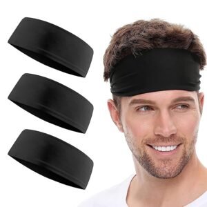 Boldfit Cotton Blend Headband for Men & Women Head Band Strapless Sports Sweat Band for Gym, Tennis, Badminton and Other Sports Unisex Hair Band with Non-Slip Head Bands for Long Hair