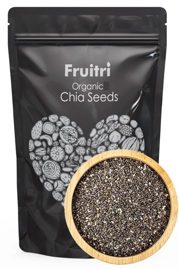 Fruitri Premium chia seeds for weight loss 1kg - Healthy Snacks, Fiber Rich Diet food chiya seed, Seeds for eating | rich in omega 3 Seeds mix|