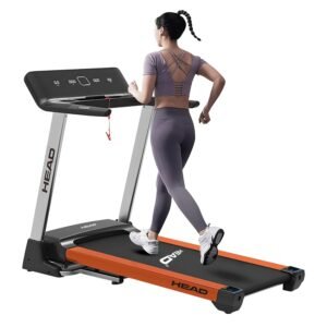 REACH Invicta 6 HP Peak DC Motorized Treadmill | Foldable Treadmill with Automatic Incline | Max Speed 18 Km/Hr | Fitness Machine for Home Gym with LCD Display & Bluetooth | Max User Weight 130 Kg