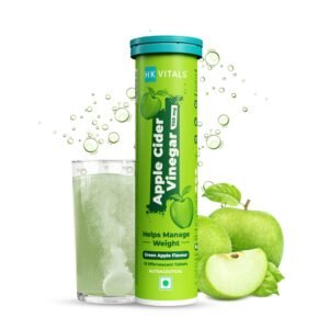 HealthKart HK VITALS Apple Cider Vinegar 750mg (Green Apple, 15 Effervescent Tablets) | For Weight Management & Gut Health, Supports Digestion