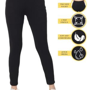 Mehrang Stretchable Yoga Pants for Women & Gym Pants for Women Workout with Mesh Insert & Side Pockets