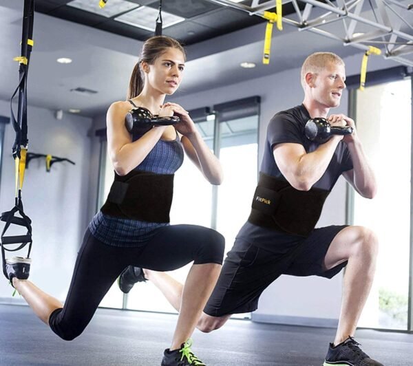 FIT PICK Sweat/ Stomach Belt for Men and Women Non-Tearable, Sauna Belt Waist Trainer for Men and Women - Image 4
