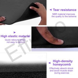 Spokofit Yoga Mats for Women Yoga mat for men exercise mat for home workout yoga mat for kids Exercise mat for home workout Anti-skid Anti-slip yoga Mate (Made in India) (4 MM, BLACK)