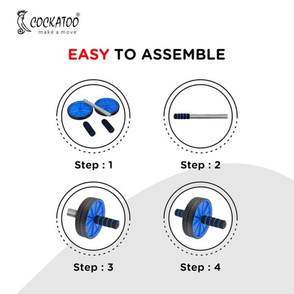 Cockatoo ECO Ab Roller||Ab workout equipment With Knee MatExercise Roller for Core Strength Training & Home Gym Fitness, Abdominal Carver Machine for Men & Women - Image 6