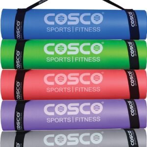 Cosco Yoga Mat Fit – Premium Non-Slip Eco-Friendly Exercise Mat for Yoga, Pilates, and Fitness Workouts – 6mm Thick, Extra Long, and Durable with Carrying Strap – Ideal for Home, Gym, and Outdoor Use