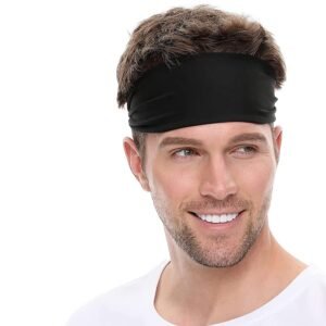 Boldfit Cotton Blend Headband for Men & Women Head Band Strapless Sports Sweat Band for Gym, Tennis, Badminton and Other Sports Unisex Hair Band with Non-Slip Head Bands for Long Hair