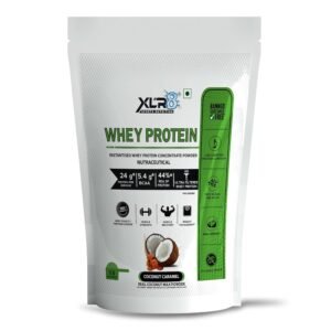 XLR8 Whey Protein, Protein Powder with 24 g Protein Content & 5.4 g BCAA (454 g (Pack of 1), Coconut Caramel)