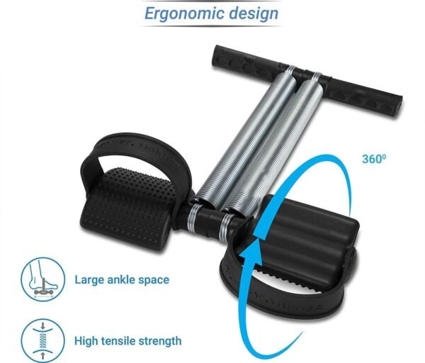LIVOX Double Spring Tummy Trimmer with Ab Wheel Roller, Push-up Stand Gym Equipment Set for Home Workout Combo Men Women Full Body Exercise Kit – Pack of 3 - Image 2