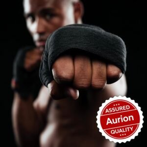 Aurion 3434 Canvas Boxing Hand Wraps, 108-inch (Black/Red/Blue)