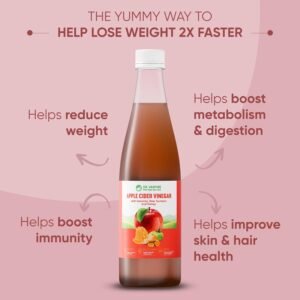 Dr. Vaidya’s Apple Cider Vinegar | No Added Sugar| With Garcinia, Raw Turmeric & Honey |Supports Weight Management with 6 Super Herbs | (450ml) Pack of 1