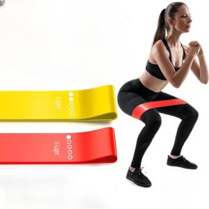 VERAT Resistance Band (2 Piece Set) – Stretch Bands for Exercise, Physical Therapy, Yoga – Elastic Bands, Long Stretching Rubber – Track & Field Accessories, Fitness Training, Home Gym for Adults