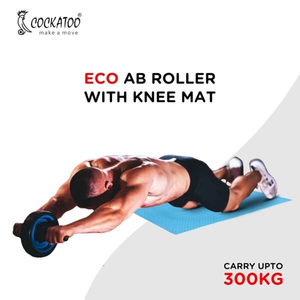 Cockatoo ECO Ab Roller||Ab workout equipment With Knee MatExercise Roller for Core Strength Training & Home Gym Fitness, Abdominal Carver Machine for Men & Women - Image 2