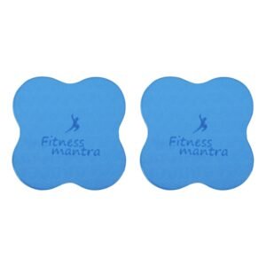 Fitness Mantra® 20mm Anti Slip Yoga Cushion Pad| Super Soft Quality| knee & Elbow Pad| Joint Protection Pad| Size 8 x 8 inches| Pack of 2 Pc.| Color Blue|