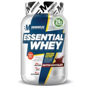 Bigmuscles Nutrition Essential Whey Protein 1Kg [Dutch Chocolate] | 24g Protein per serving & The Real Crea [33 Servings, Tropical Madness]