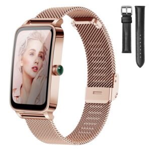 Bocloud Smart Watch, Smart Watches For Women Men, Iphone Android Smart Watch With Blood Oxygen/Heart Rate/Sleep Monitor, Ip68 Waterproof Fitness Tracker With 12 Sport Modes(Gold)