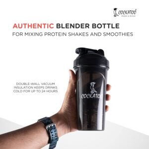 Cockatoo CS-01 Plastic Shaker Bottle (Black, 700 Milliliters)