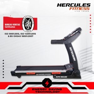 Hercules Fitness Motorized 6 HP Treadmill with Auto incline 20 Levels with MP3 with speakers for Home use – Cardio Gym