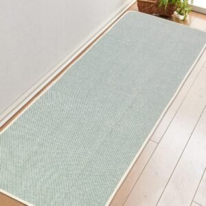 SARAL HOME EASY LIVING Cotton Rectangular Yoga Mat/Runner -(Green, 60X180 Cm)