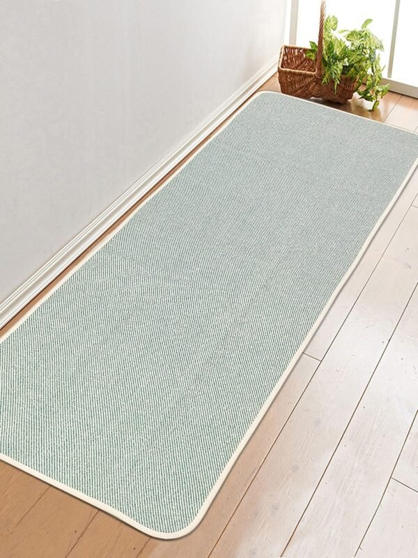 SARAL HOME EASY LIVING Cotton Rectangular Yoga Mat/Runner -(Green, 60X180 Cm)